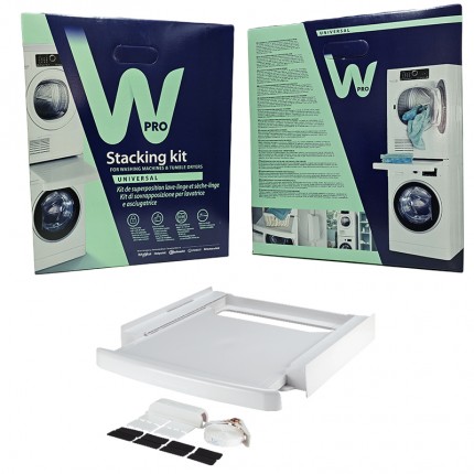 Kit sovrapposizione lavatrice e asciugatrice con ripiano estraibile Wpro - SKS101