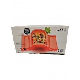 Vaporiera per Microonde con Griglia in silicone colore Rosso - Lekue - LSC200