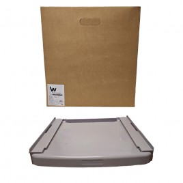 Kit sovrapposizione lavatrice e asciugatrice con ripiano estraibile Wpro Grigio - SKS101S - C00855467