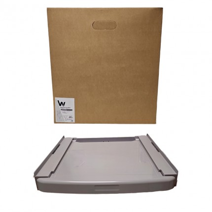 Kit sovrapposizione lavatrice e asciugatrice con ripiano estraibile Wpro Grigio - SKS101S - C00855467