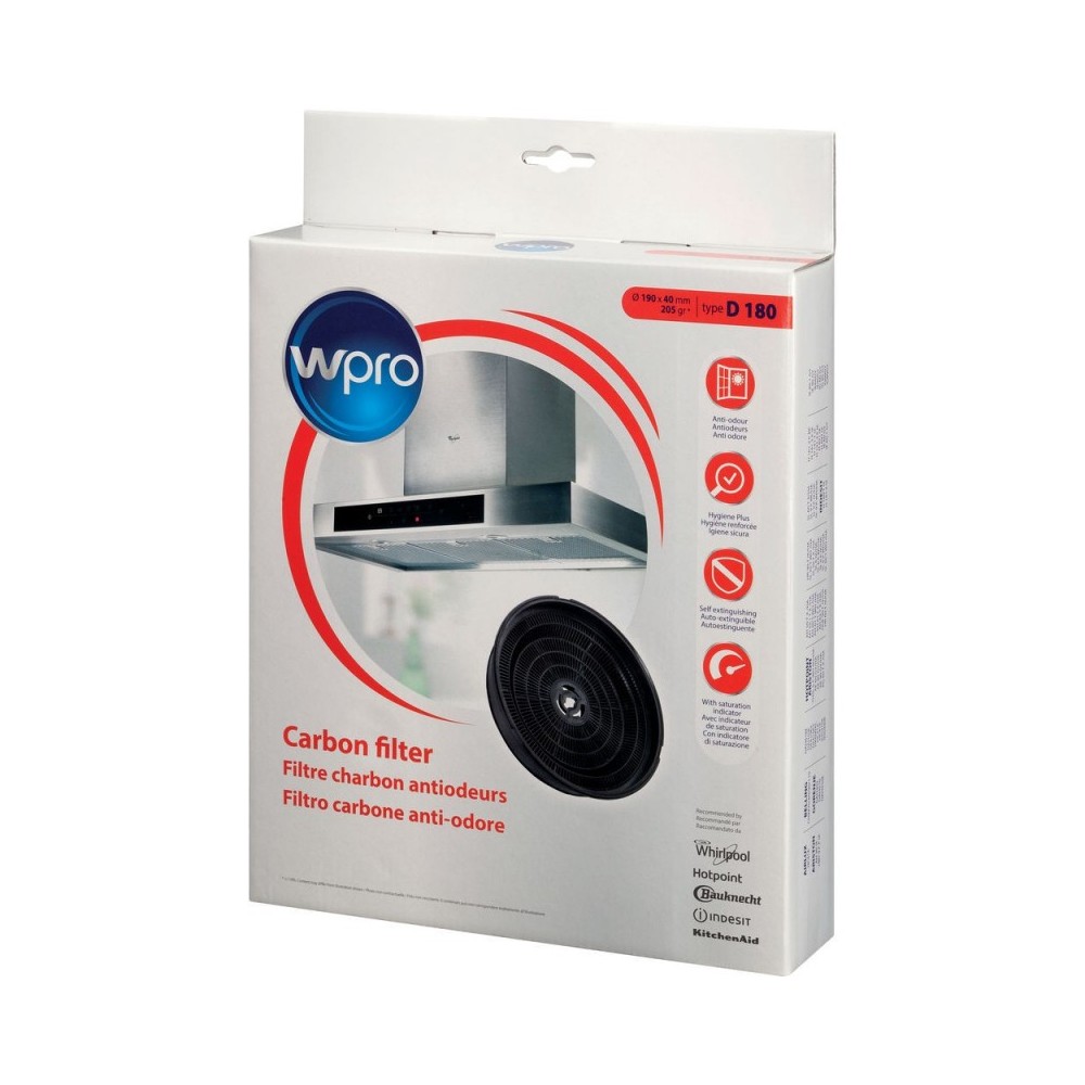 Filtro anti-odore al carbone attivo WPRO •  CHF180 tipo D180 - 484000008647
