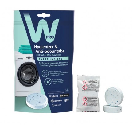 3 Tavolette detergenti e deodoranti per lavatrice powerfresh WPRO - AFR301