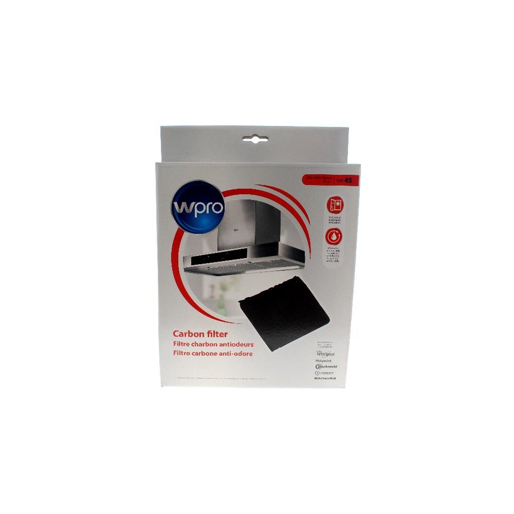 Filtro anti-odore al carbone attivo • Tipo 45 (202 x 228 x 10 mm - 81 g) - AMC036