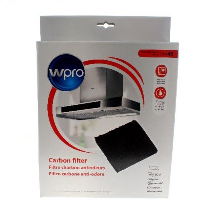 Filtro anti-odore al carbone attivo • Tipo 45 (202 x 228 x 10 mm - 81 g) - AMC036