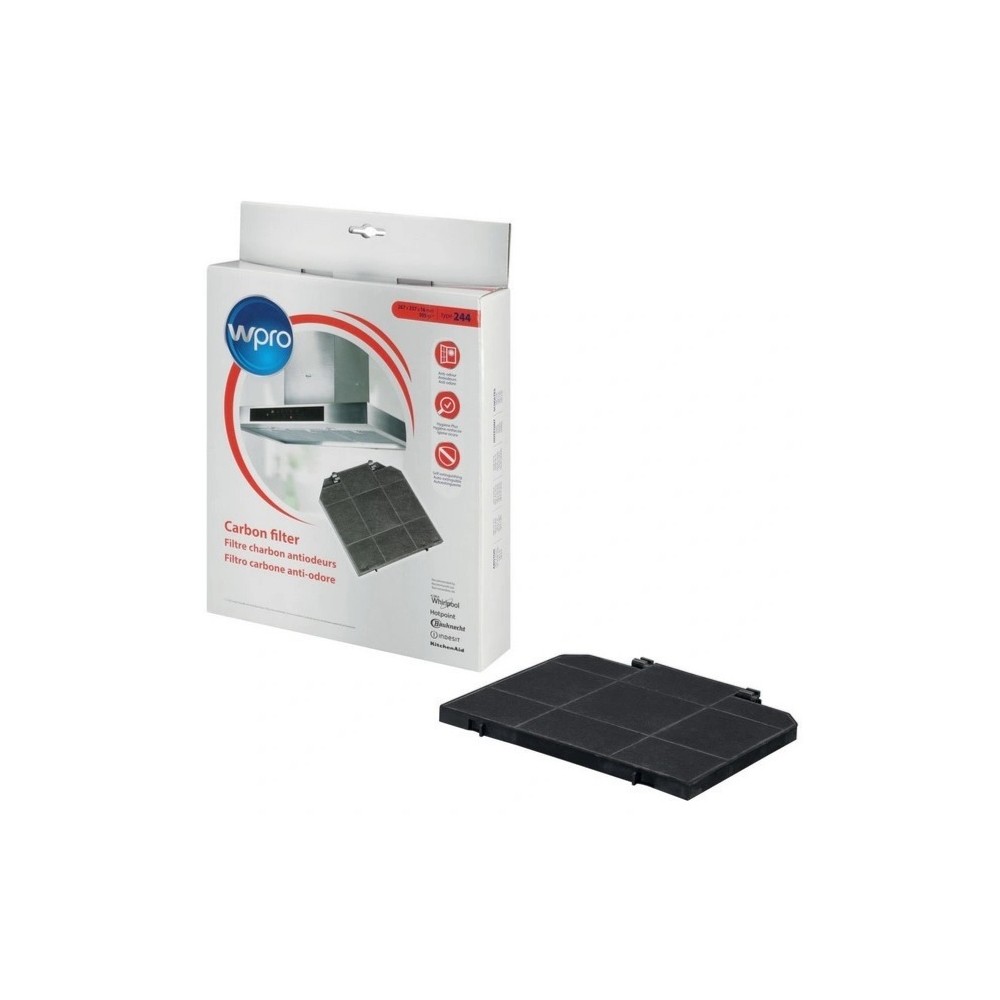 Filtro anti-odore al carbone attivo • Tipo 244 (267 x 237 x 16 mm - 505 g) - AMC244