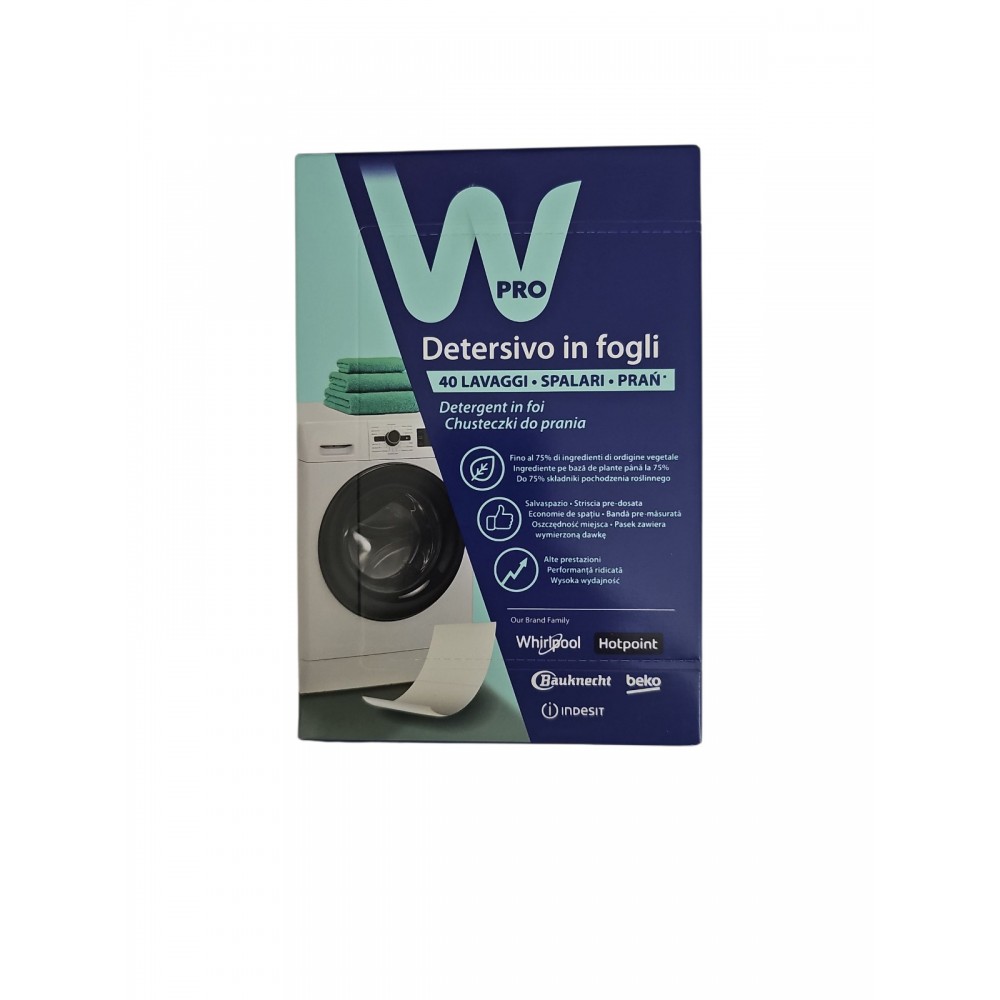 Wpro Detersivo Professionale in fogli Fino 40 lavaggi - LDS026
