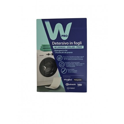 Wpro Detersivo Professionale in fogli Fino 40 lavaggi - LDS026