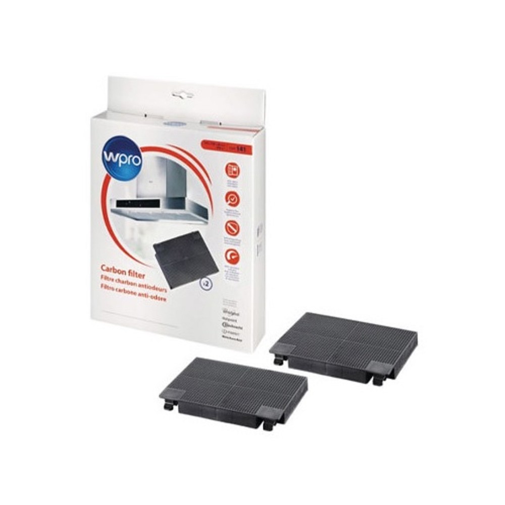 Filtro anti-odore al carbone attivo • Tipo 141 - 2 pezzi (192 x 136 x 20 mm - 206 g) - CHF141/1