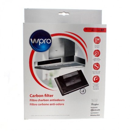 Filtro anti-odore al carbone attivo • Tipo 37 - 2 pezzi (285 x 175 x 40 mm - 686 g) - AMC962/1