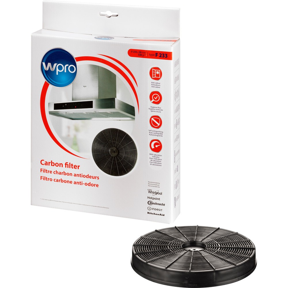 Filtro anti-odore al carbone attivo • Tipo F233 (Ø 233 x 30 mm - 330 g) - FAC509/1